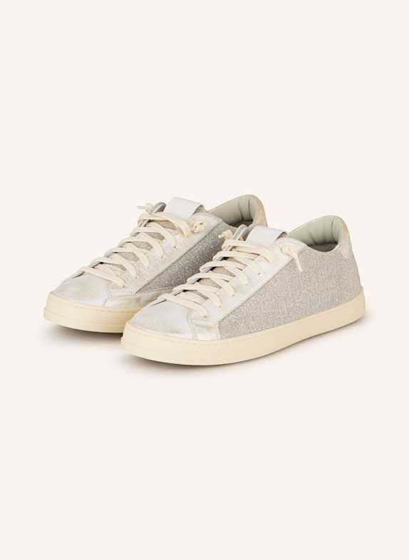 P448 Sneaker JOHN23 SILBER/ CREME/ GOLD