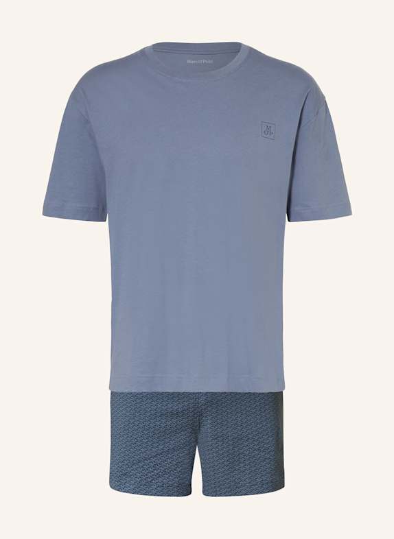 Marc O'Polo Shorty-Schlafanzug DUNKELBLAU/ GRAU