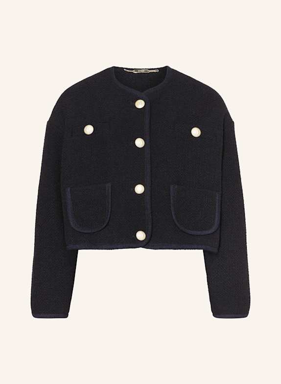 NVSCO Kastenjacke Bouclé DUNKELBLAU