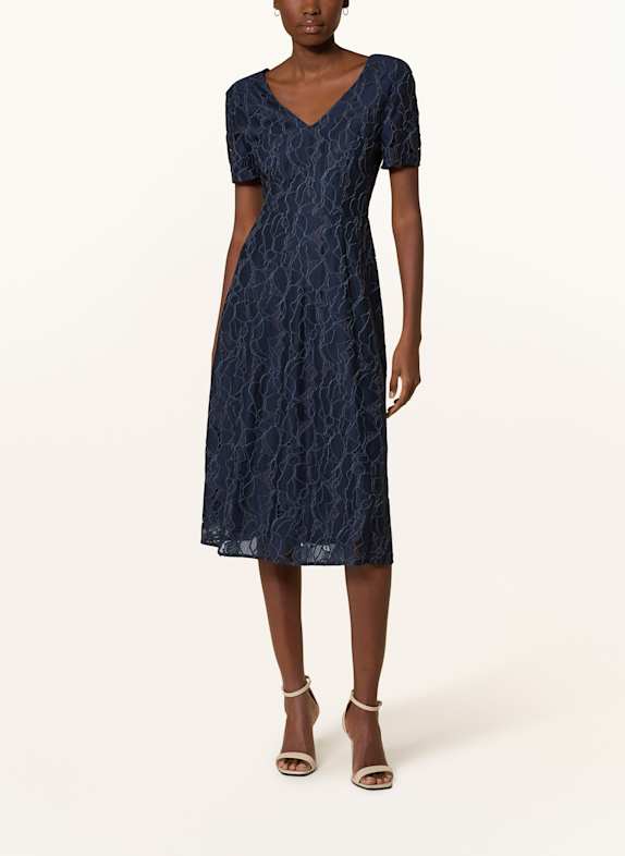 s.Oliver BLACK LABEL Spitzenkleid DUNKELBLAU