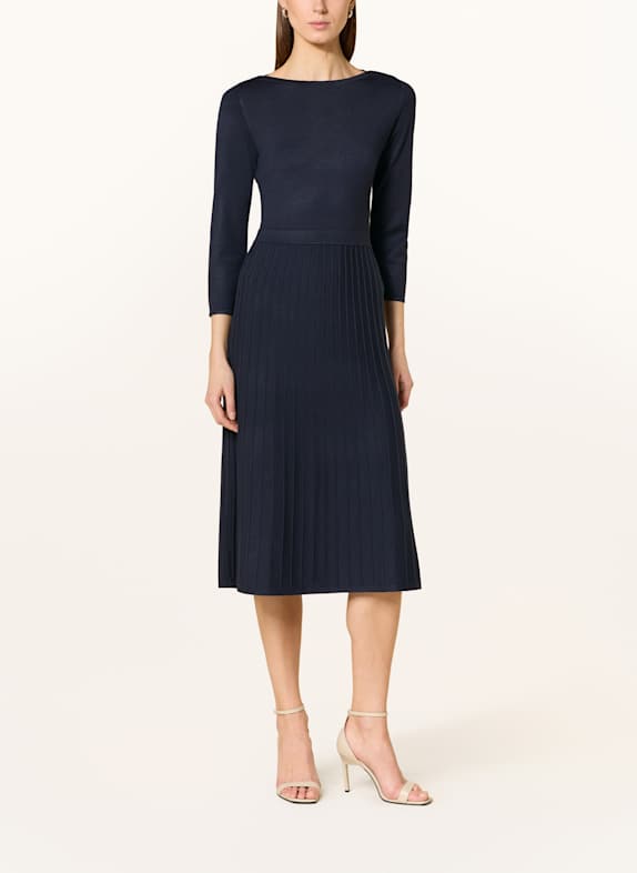 s.Oliver BLACK LABEL Strickkleid mit 3/4-Arm DUNKELBLAU