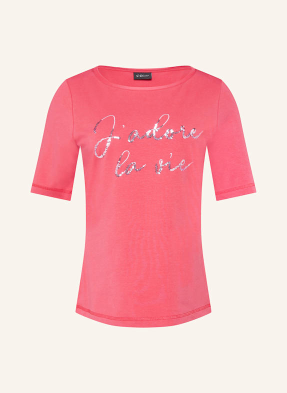 s.Oliver BLACK LABEL T-Shirt mit Pailletten ROT