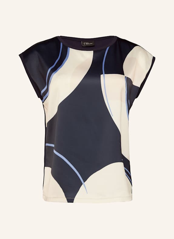 s.Oliver BLACK LABEL Blusenshirt DUNKELBLAU/ CREME