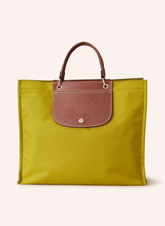 LONGCHAMP Shopper CABAS CANVAS TOTE BAG L OLIV/ BRAUN
