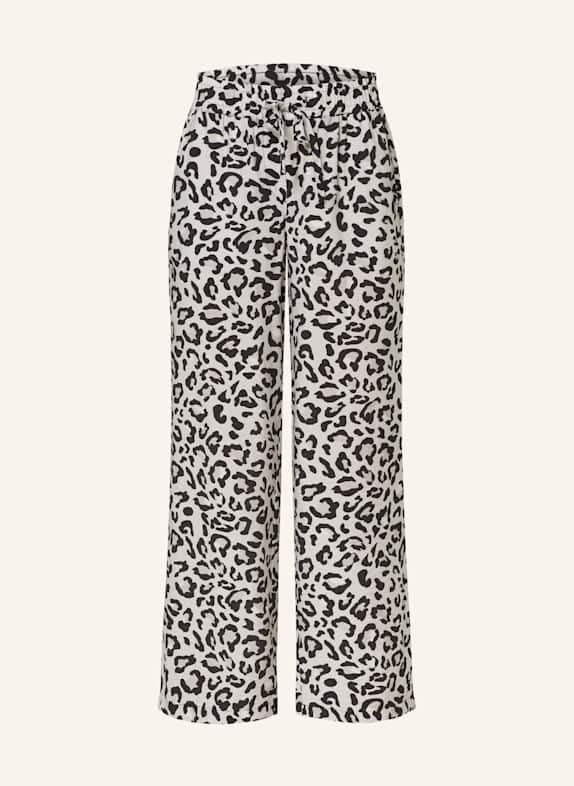 comma casual identity Marlenehose HELLGRAU/ SCHWARZ