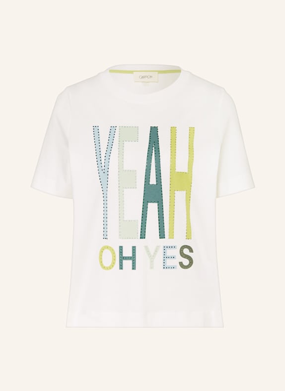 CARTOON T-Shirt mit Schmucksteinen WEISS