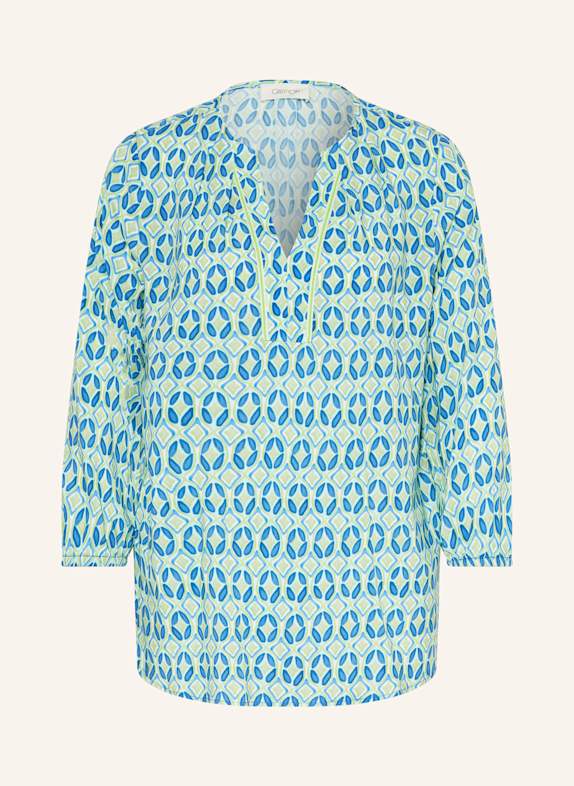 CARTOON Blusenshirt mit 3/4-Arm HELLGRÜN/ BLAU