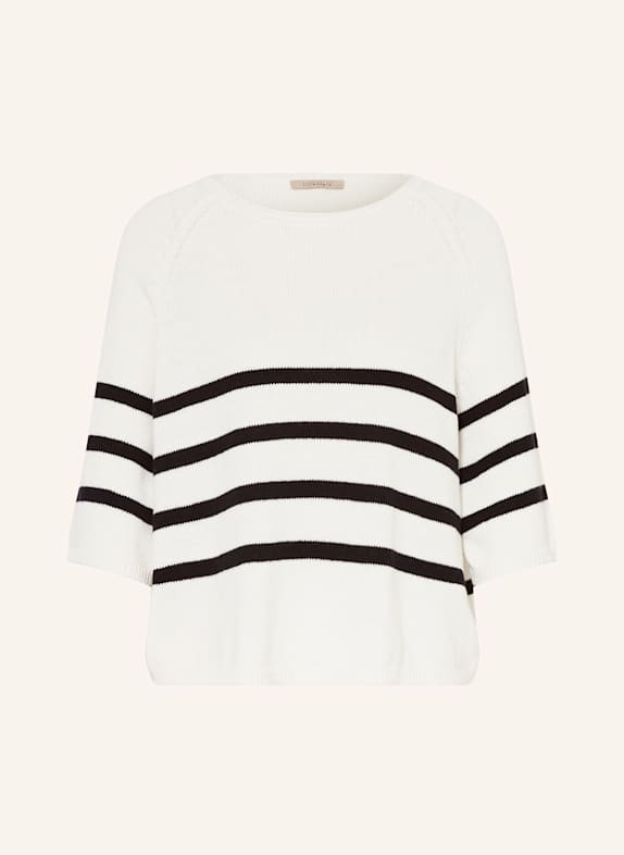 lilienfels Sweater with 3/4 sleeves ECRU/ BLACK