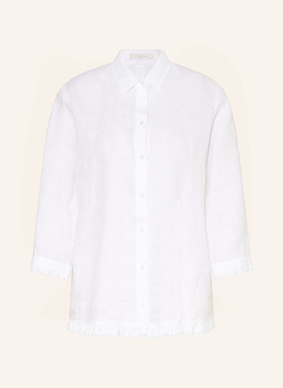 lilienfels Hemdbluse aus Leinen mit Rüschen WEISS