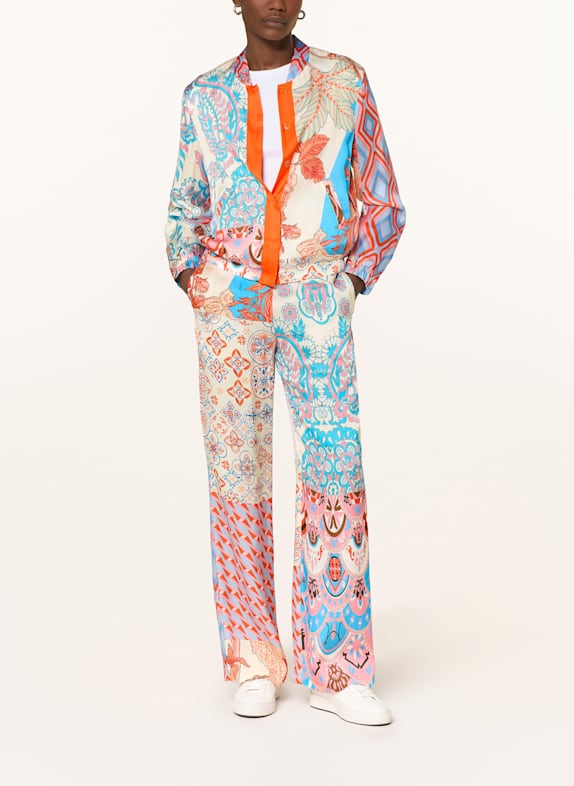 lilienfels Satin-Blouson TÜRKIS/ ROT/ MINT