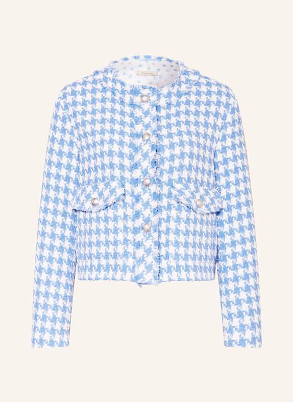 lilienfels Boxy jacket in bouclé LIGHT BLUE/ WHITE