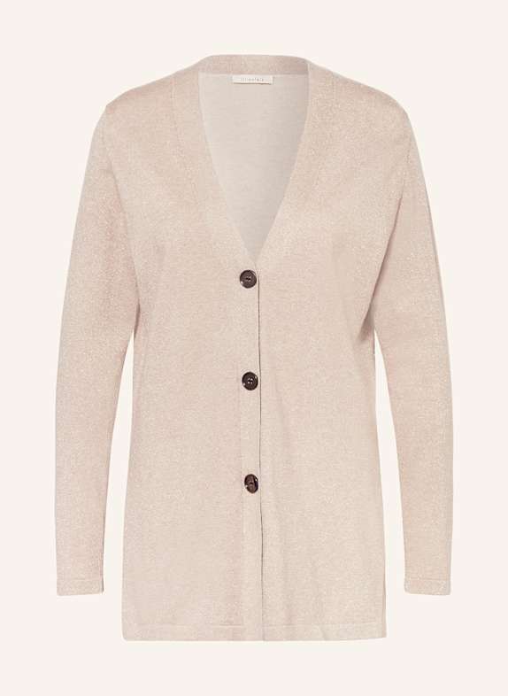 lilienfels Strickjacke mit Glitzergarn GOLD