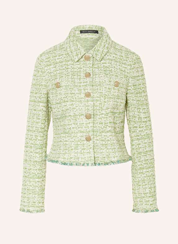 Betty Barclay Kastenjacke mit Glitzergarn NEONGRÜN/ CREME