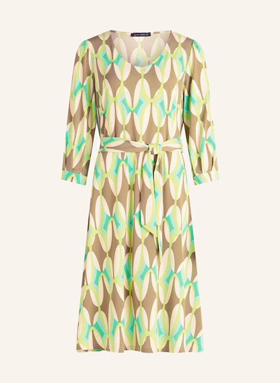 Betty Barclay Dress with 3/4 sleeves KHAKI/ GREEN/ BEIGE