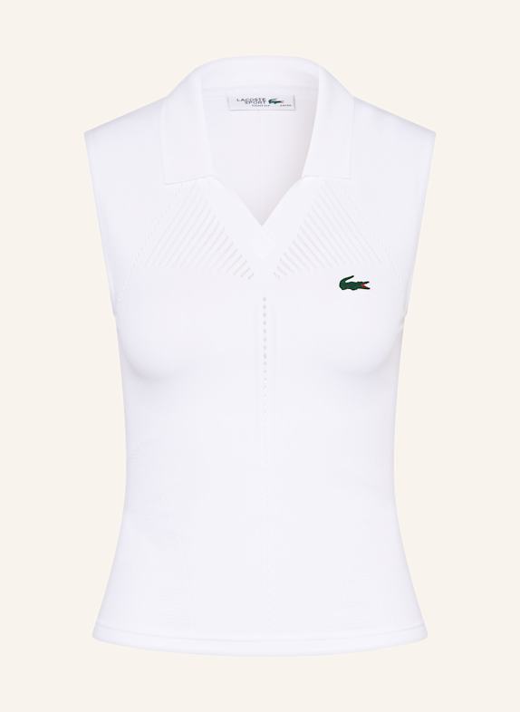 LACOSTE Funktions-Poloshirt WEISS