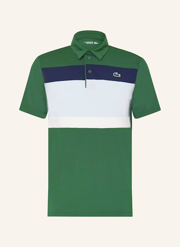 LACOSTE Funktions-Poloshirt DUNKELGRÜN/ HELLBLAU/ DUNKELBLAU