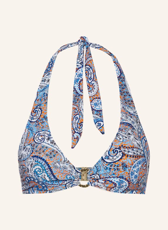 darling harbour Halter neck bikini top VIT 52 MULTI-BLUE