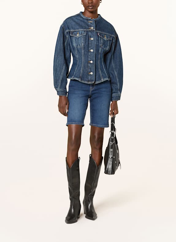 Levi's® Džínová bunda SCULPTED TRUCKER TMAVĚ MODRÁ