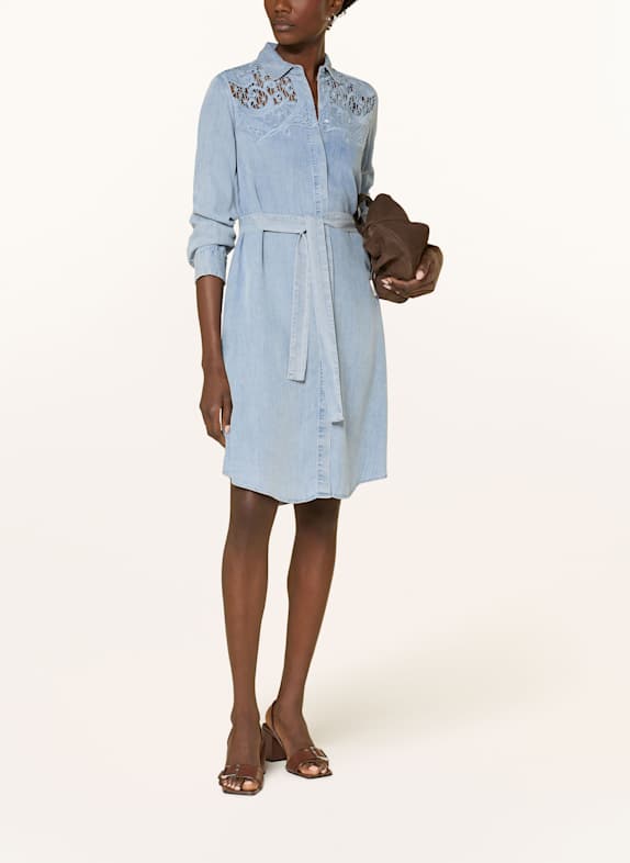 van Laack Hemdblusenkleid VL-KELLOUS-XX in Jeansoptik HELLBLAU