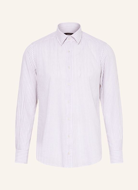 windsor. Hemd Slim Fit mit Leinen BEIGE/ WEISS