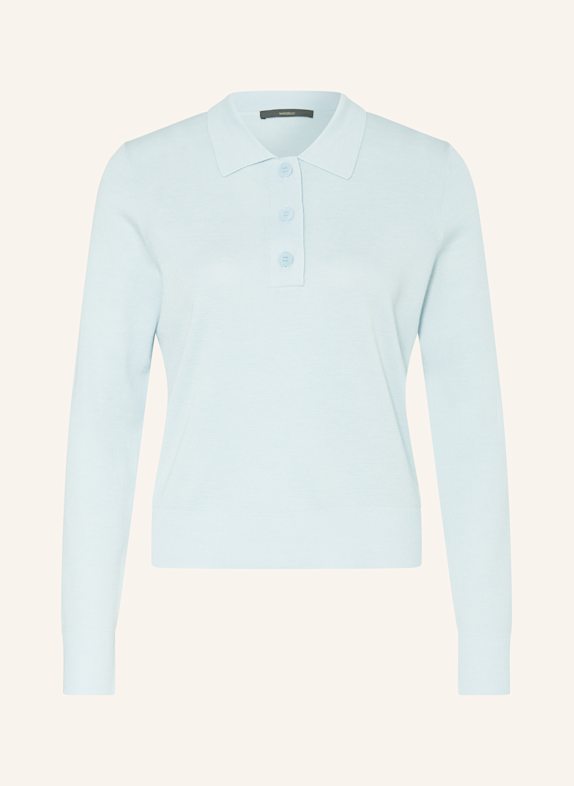 windsor. Strick-Poloshirt HELLBLAU