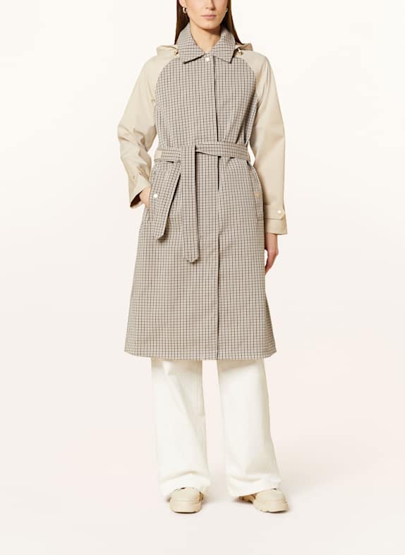 ILSE JACOBSEN Trench coat BEIGE/ BLACK