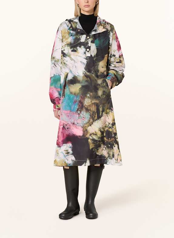 ILSE JACOBSEN Regen-Poncho KHAKI/ ROSA/ PETROL