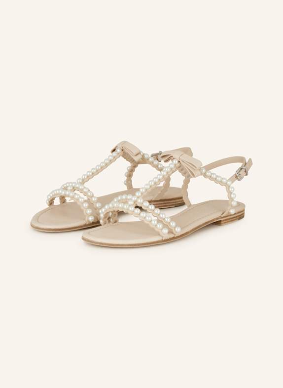 KENNEL & SCHMENGER Sandalen ELLE mit Schmuckperlen WEISS