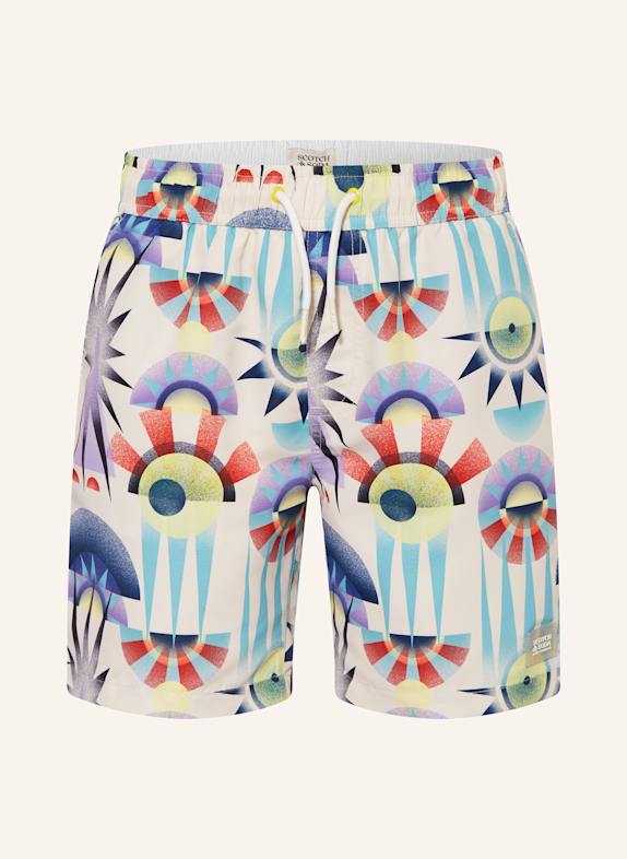 SCOTCH & SODA Badeshorts ECRU/ HELLBLAU/ GELB