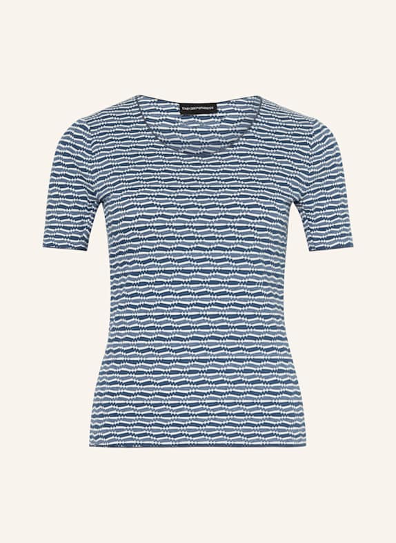 EMPORIO ARMANI T-Shirt DUNKELBLAU/ BLAU/ WEISS