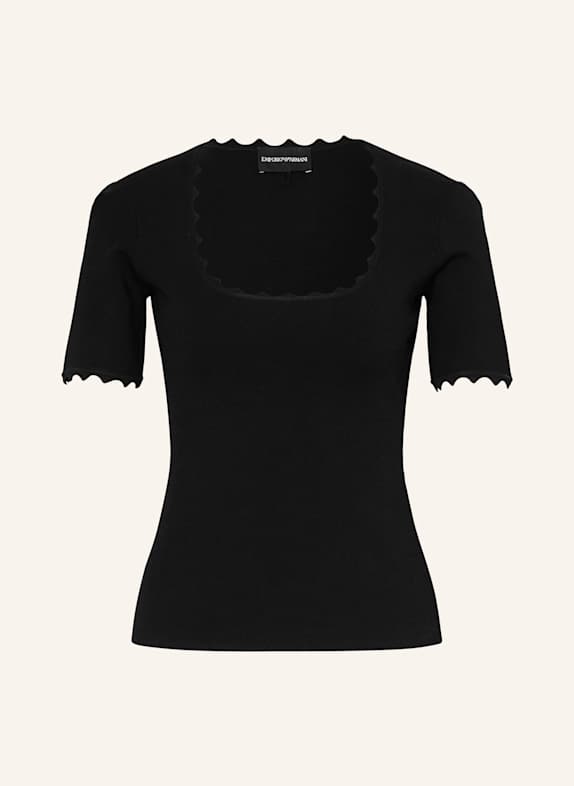 EMPORIO ARMANI Strickshirt SCHWARZ