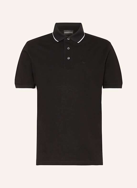 EMPORIO ARMANI Piqué-Poloshirt SCHWARZ