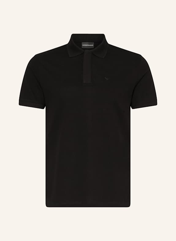 EMPORIO ARMANI Piqué-Poloshirt SCHWARZ