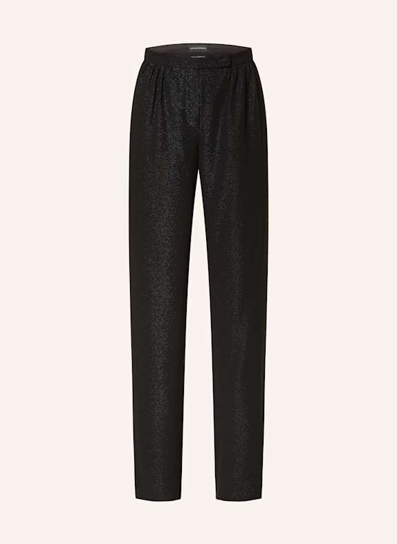 EMPORIO ARMANI Marlenehose mit Glitzergarn SCHWARZ