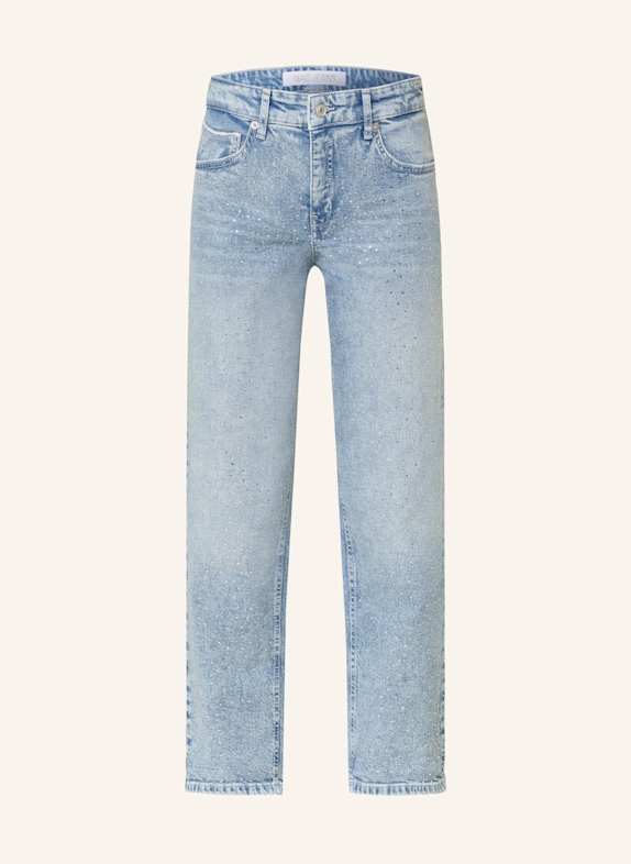 MAC Boyfriend Jeans STRAIGHT mit Schmucksteinen D259 coal blue random wash