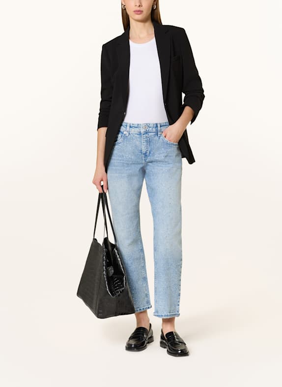 MAC Boyfriend jeans STRAIGHT met sierstenen D259 coal blue random wash