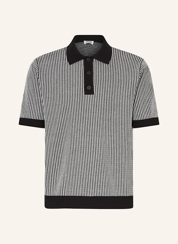 DRYKORN Piqué-Poloshirt TAMIAN Regular Fit SCHWARZ/ WEISS