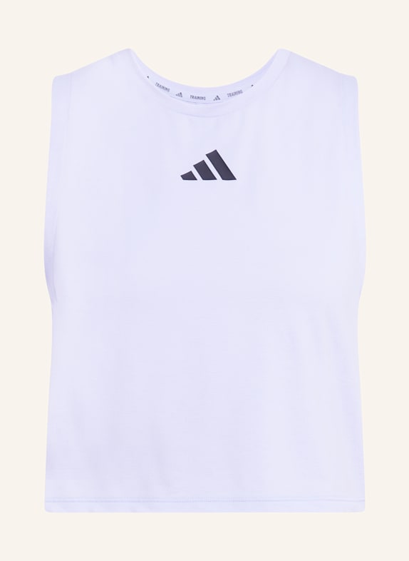 adidas Krótki top POWER BOXY JASNOFIOLETOWY
