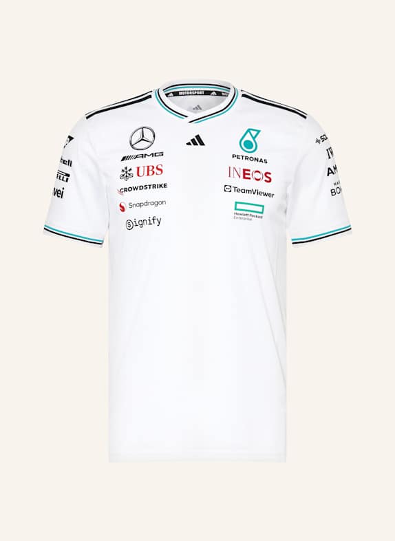 adidas Tričko MERCEDES - AMG PETRONAS FORMULA ONE TEAM DRIVER BÍLÁ/ ČERNÁ