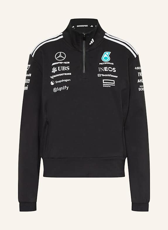 adidas Mikinový troyer MERCEDES - AMG PETRONAS FORMULA ONE TEAM ČERNÁ/ BÍLÁ