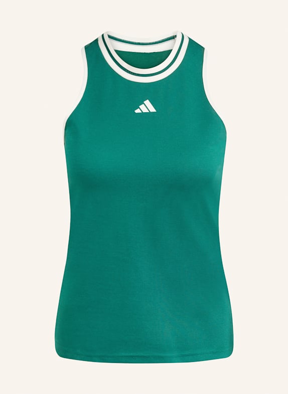 adidas Tanktop HERITAGE TENNIS CLASSIC TANK DUNKELGRÜN/ WEISS