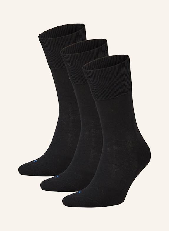 FALKE 3er-Pack Socken RUN SCHWARZ