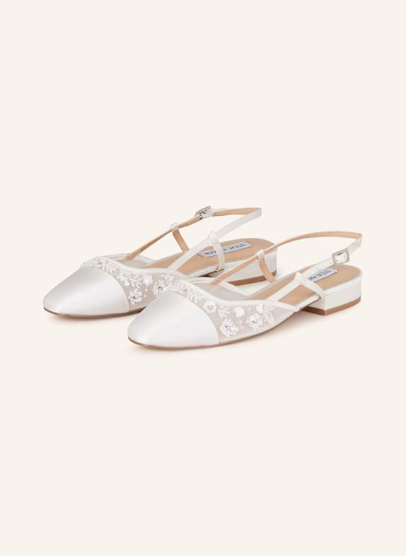STEVE MADDEN Slingballerinas BELINDA mit Schmucksteinen WEISS