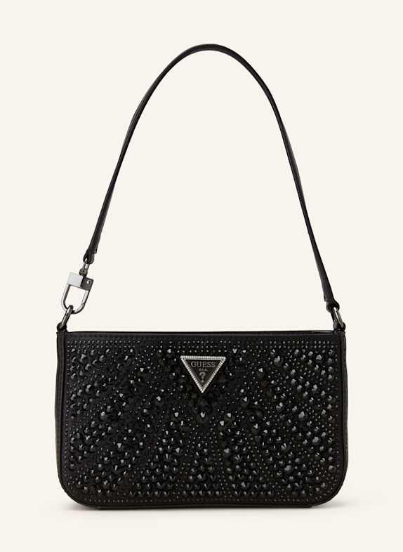 GUESS Handtasche BEAUVOIR MINI mit Schmucksteinen SCHWARZ