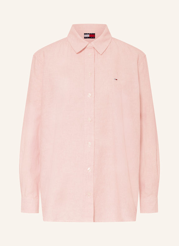 TOMMY JEANS Koszula JASNOCZERWONY/ BIAŁY
