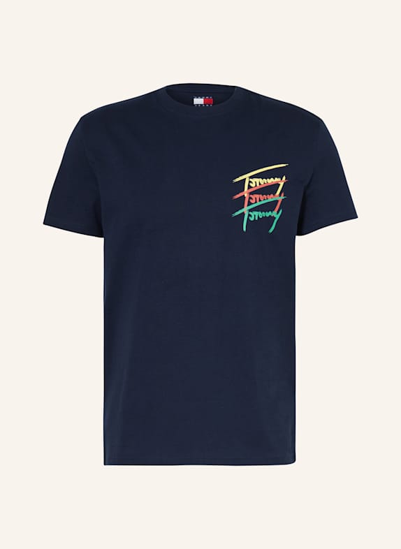 TOMMY JEANS T-Shirt DUNKELBLAU/ GELB/ GRÜN