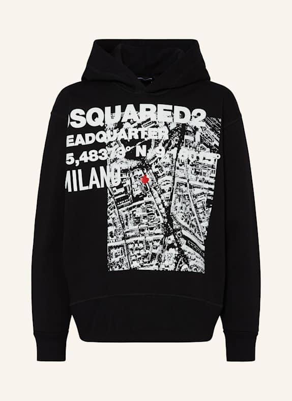 DSQUARED2 Hoodie SCHWARZ