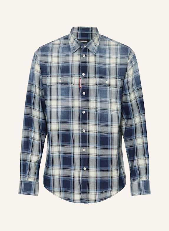 DSQUARED2 Hemd Regular Fit HELLBLAU/ DUNKELBLAU/ BLAU