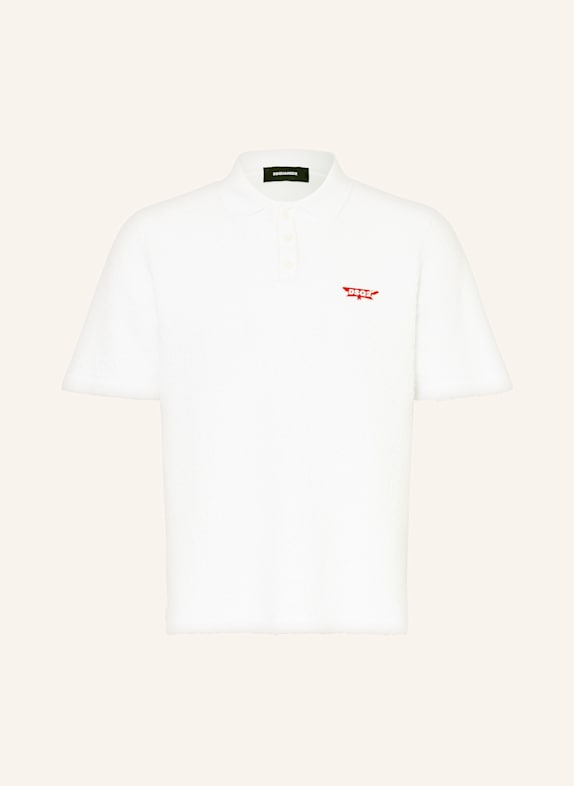 DSQUARED2 Frottee-Poloshirt Tennis Fit WEISS