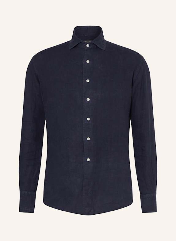 ARTIGIANO Leinenhemd Classic Fit DUNKELBLAU